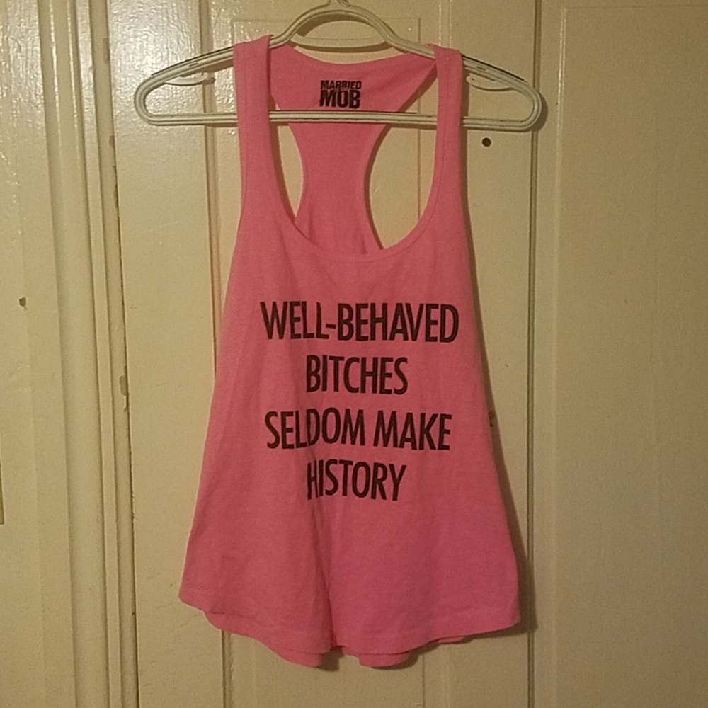 Small Pink Married to the Mob Tank Top